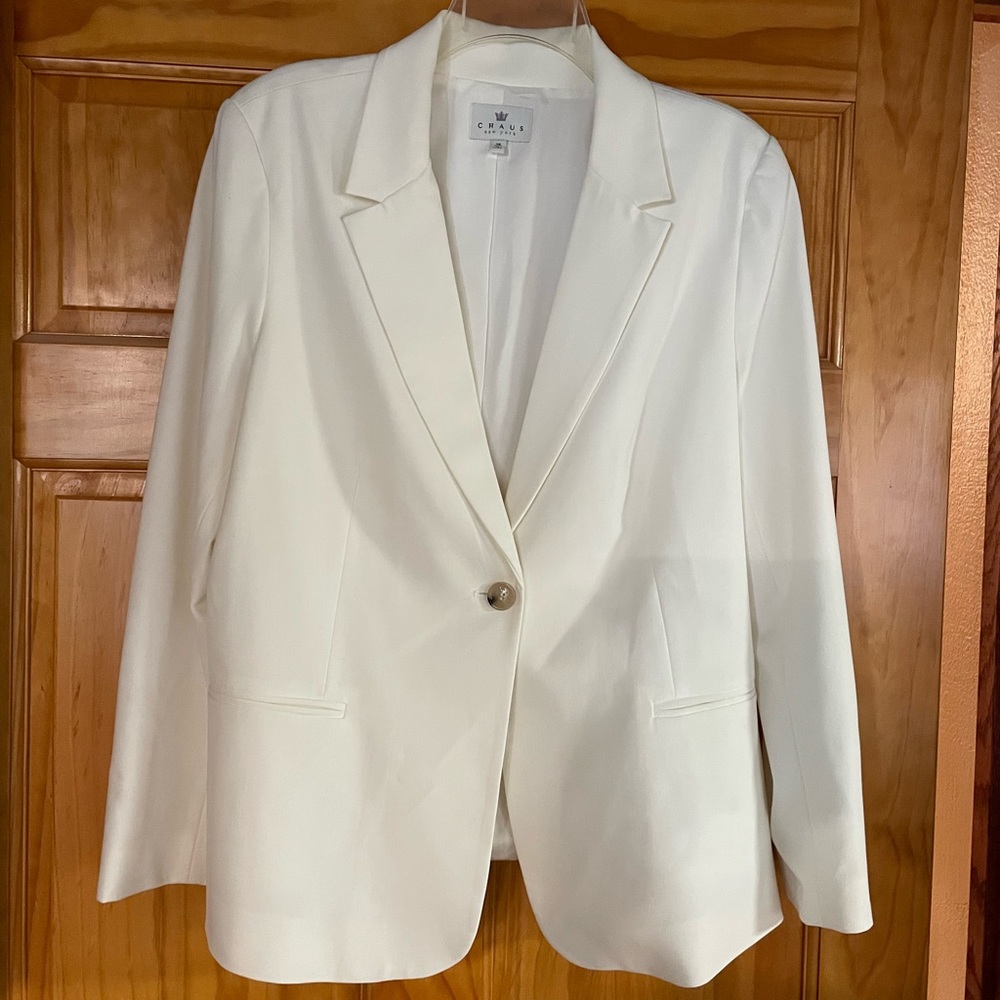 Chaus Winter White Blazer.